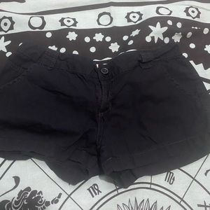 Black shorts.